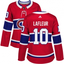 Women's Adidas Montreal Canadiens #10 Guy Lafleur Premier Red Home NHL Jersey