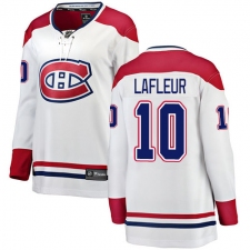 Women's Montreal Canadiens #10 Guy Lafleur Authentic White Away Fanatics Branded Breakaway NHL Jersey