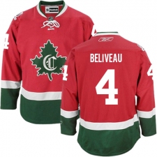 Youth Reebok Montreal Canadiens #4 Jean Beliveau Authentic Red New CD NHL Jersey