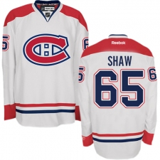 Men's Reebok Montreal Canadiens #65 Andrew Shaw Authentic White Away NHL Jersey
