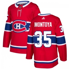 Youth Adidas Montreal Canadiens #35 Al Montoya Authentic Red Home NHL Jersey