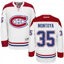 Youth Reebok Montreal Canadiens #35 Al Montoya Authentic White Away NHL Jersey