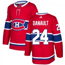Men's Adidas Montreal Canadiens #24 Phillip Danault Authentic Red Home NHL Jersey
