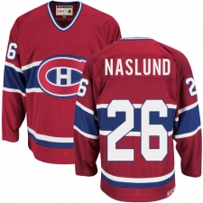 Men's CCM Montreal Canadiens #26 Mats Naslund Premier Red Throwback NHL Jersey