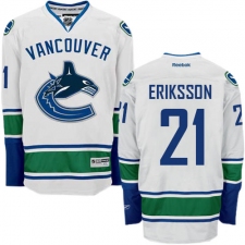 Youth Reebok Vancouver Canucks #21 Loui Eriksson Authentic White Away NHL Jersey