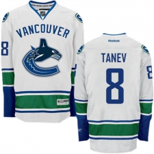 Youth Reebok Vancouver Canucks #8 Christopher Tanev Authentic White Away NHL Jersey