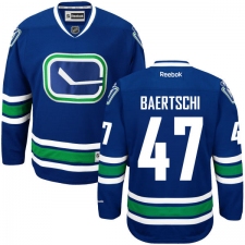 Men's Reebok Vancouver Canucks #47 Sven Baertschi Authentic Royal Blue Third NHL Jersey