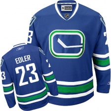 Youth Reebok Vancouver Canucks #23 Alexander Edler Authentic Royal Blue Third NHL Jersey