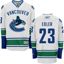 Youth Reebok Vancouver Canucks #23 Alexander Edler Authentic White Away NHL Jersey