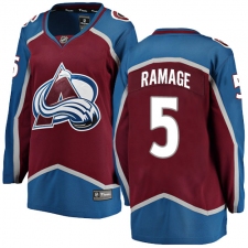 Women's Colorado Avalanche #5 Rob Ramage Fanatics Branded Maroon Home Breakaway NHL Jersey