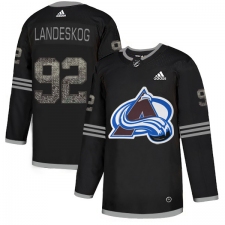 Men's Adidas Colorado Avalanche #92 Gabriel Landeskog Black Authentic Classic Stitched NHL Jersey