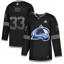 Men's Adidas Colorado Avalanche #33 Patrick Roy Black Authentic Classic Stitched NHL Jersey