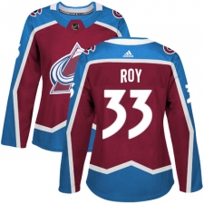 Women's Adidas Colorado Avalanche #33 Patrick Roy Authentic Burgundy Red Home NHL Jersey