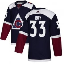Youth Adidas Colorado Avalanche #33 Patrick Roy Authentic Navy Blue Alternate NHL Jersey