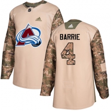 Men's Adidas Colorado Avalanche #4 Tyson Barrie Authentic Camo Veterans Day Practice NHL Jersey