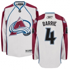 Men's Reebok Colorado Avalanche #4 Tyson Barrie Authentic White Away NHL Jersey