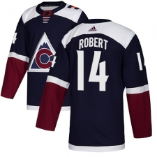 Youth Adidas Colorado Avalanche #14 Rene Robert Authentic Navy Blue Alternate NHL Jersey