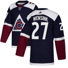 Men's Adidas Colorado Avalanche #27 John Wensink Authentic Navy Blue Alternate NHL Jersey