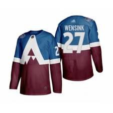Men's Colorado Avalanche #27 John Wensink Authentic Burgundy Blue 2020 Stadium Series Hockey Jersey
