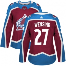 Women's Adidas Colorado Avalanche #27 John Wensink Authentic Burgundy Red Home NHL Jersey