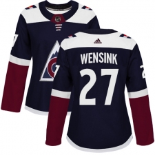 Women's Adidas Colorado Avalanche #27 John Wensink Authentic Navy Blue Alternate NHL Jersey