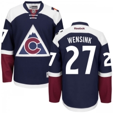 Women's Reebok Colorado Avalanche #27 John Wensink Premier Blue Third NHL Jersey