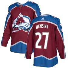 Youth Adidas Colorado Avalanche #27 John Wensink Authentic Burgundy Red Home NHL Jersey