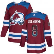 Men's Adidas Colorado Avalanche #8 Joe Colborne Authentic Burgundy Drift Fashion NHL Jersey