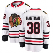 Men's Chicago Blackhawks #38 Ryan Hartman Fanatics Branded White Away Breakaway NHL Jersey