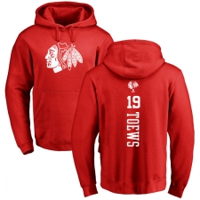 NHL Adidas Chicago Blackhawks #19 Jonathan Toews Red One Color Backer Pullover Hoodie