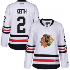 Women's Reebok Chicago Blackhawks #2 Duncan Keith Authentic White 2017 Winter Classic NHL Jersey