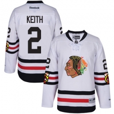 Youth Reebok Chicago Blackhawks #2 Duncan Keith Premier White 2017 Winter Classic NHL Jersey