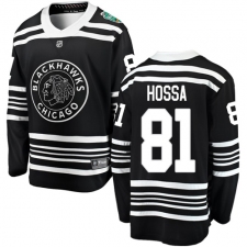 Men's Chicago Blackhawks #81 Marian Hossa Black 2019 Winter Classic Fanatics Branded Breakaway NHL Jersey