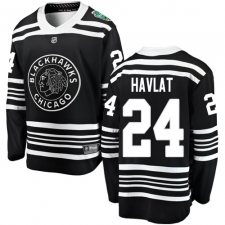 Men's Chicago Blackhawks #24 Martin Havlat Black 2019 Winter Classic Fanatics Branded Breakaway NHL Jersey