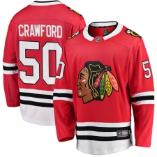 Men's Chicago Blackhawks #50 Corey Crawford Fanatics Branded Red Home Breakaway NHL Jersey