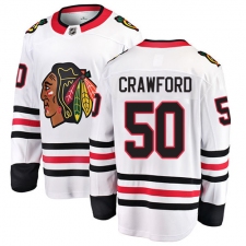 Men's Chicago Blackhawks #50 Corey Crawford Fanatics Branded White Away Breakaway NHL Jersey