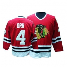 Men's CCM Chicago Blackhawks #4 Bobby Orr Premier Red Throwback NHL Jersey