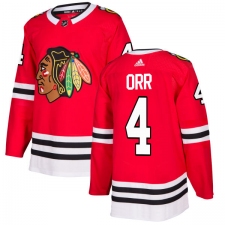 Youth Adidas Chicago Blackhawks #4 Bobby Orr Authentic Red Home NHL Jersey
