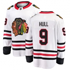 Youth Chicago Blackhawks #9 Bobby Hull Fanatics Branded White Away Breakaway NHL Jersey