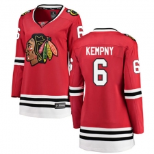 Women's Chicago Blackhawks #6 Michal Kempny Fanatics Branded Red Home Breakaway NHL Jersey