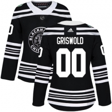 Women's Adidas Chicago Blackhawks #00 Clark Griswold Authentic Black 2019 Winter Classic NHL Jersey