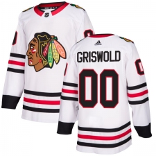 Women's Adidas Chicago Blackhawks #00 Clark Griswold Authentic White Away NHL Jersey