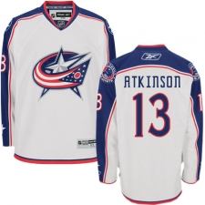 Women's Reebok Columbus Blue Jackets #13 Cam Atkinson Authentic White Away NHL Jersey