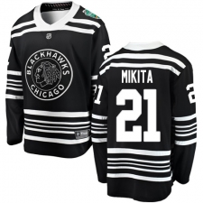 Men's Chicago Blackhawks #21 Stan Mikita Black 2019 Winter Classic Fanatics Branded Breakaway NHL Jersey