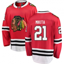 Youth Chicago Blackhawks #21 Stan Mikita Fanatics Branded Red Home Breakaway NHL Jersey