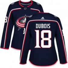 Women's Adidas Columbus Blue Jackets #18 Pierre-Luc Dubois Authentic Navy Blue Home NHL Jersey