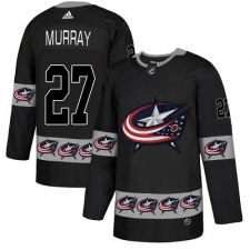 Men's Adidas Columbus Blue Jackets #27 Ryan Murray Authentic Black Team Logo Fashion NHL Jersey
