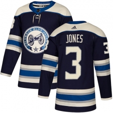 Men's Adidas Columbus Blue Jackets #3 Seth Jones Authentic Navy Blue Alternate NHL Jersey