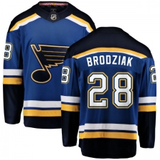 Men's St. Louis Blues #28 Kyle Brodziak Fanatics Branded Royal Blue Home Breakaway NHL Jersey