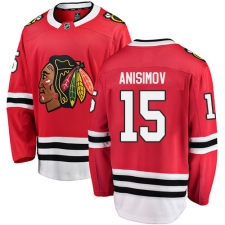 Youth Chicago Blackhawks #15 Artem Anisimov Fanatics Branded Red Home Breakaway NHL Jersey
